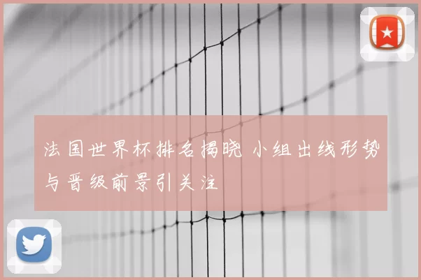 法国世界杯排名揭晓 小组出线形势与晋级前景引关注